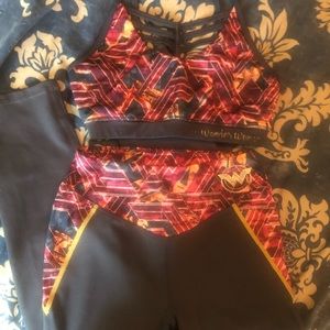 Wonder Woman sports bra and crops